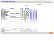 Tablet Screenshot of git.linuxfoundation.org